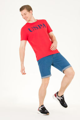 U. S. Polo Assn Мужская красная базовая футболка с круглым вырезом - U.s. polo assn фото 3