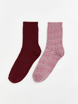 Desenli Kad?n Triko Soket ?orap 2li