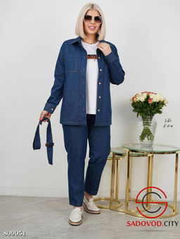 Женские тройки футболки, брюки и рубашки