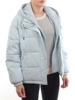 H24-088 LT. BLUE Куртка демисезонная женская (120 гр. холлофайбер) - Фабричный китай фото 9