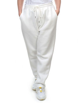 M055 WHITE Брюки спортивные женские на флисе (100% хлопок) 7986 - Fashion фото 2