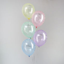 Воздушный шар латексный 12" «От всей души», прозрачный, 25 шт., МИКС