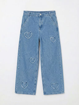 Wideleg K?z ?ocuk Jean Pantolon