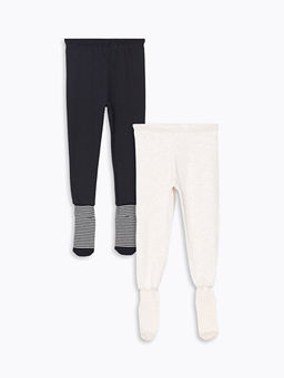 Beli Lastikli ?orapl? Erkek Bebek Pijama Alt 2li