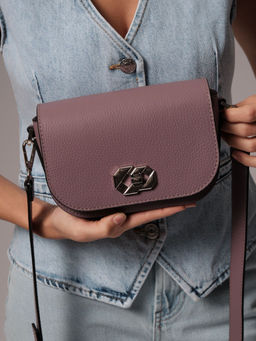 Сумка на плечо кросс-боди Deboro 30879 лиловая тень