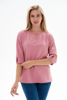 Кофта женская из футера Анфиса розовый меланж - Амадэль фото 5