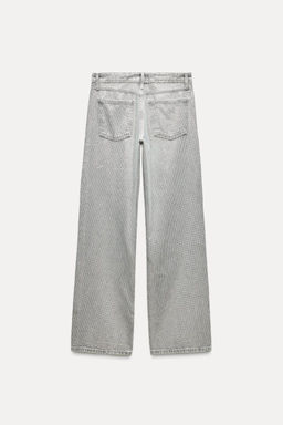 JEANS TRF WIDE LEG BRILLOS MID-WAIST - Zara фото 7