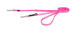 ВИА Поводок-перестежка серия "Fancy dress", размер M, ширина 1,6 см, длина 1,8м, "Розовая лапка"
