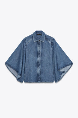 ZW COLLECTION DENIM KIMONO SHIRT - Zara фото 16