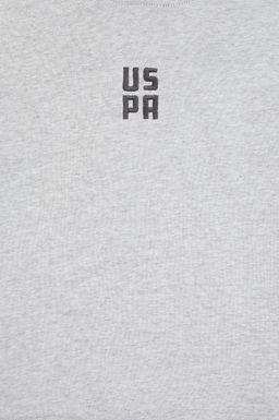 Erkek _ocuk Gri Melanj Kap__onlu Sweatshirt - U.s. polo assn фото 4
