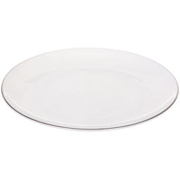 Тарелка фарфоровая "White magic Silver" 20см, плоская