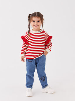 Beli Lastikli Minnie Mouse Nak??l? K?z Bebek Jean Pantolon