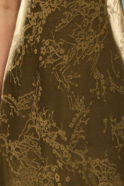 TRENDYOLMILLA Haki A-Kesim V Yaka Saten Dokuma Uzun S?k Abiye & Mezuniyet Elbise TPRSS25AE00012 фото 8