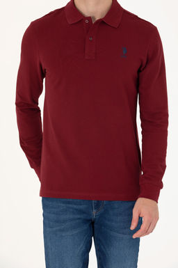 U. S. Polo Assn / Мужской бордово-красный базовый свитшот - U.s. polo assn фото 20