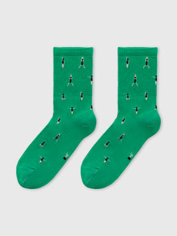 Цена за 5 пар! Носки унисекс зеленые с рисунком в виде пловцов св.зеленка 559U-2811 - Mark formelle фото 2