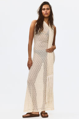Vestido efecto crochet con cuello fular - H&m фото 2