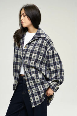 Рубашка в клетку Dark Blue - Erist store фото 6