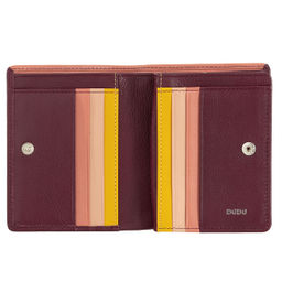 Итальянский кожаный кошелек DuDu серии Stromboli | бордово-розовый пэчворк - Dudubags фото 2