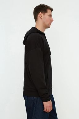 TRENDYOL MAN Bordo Kapusonlu Oversize/Genis Kesim Uzun Kol Etiketli Sweatshirt TMNSS21SW0221 - Trendyolmilla фото 4