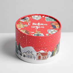 Коробка подарочная Зимний город, 12 х 8 см