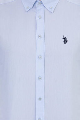 Рубашка мужская голубая Uzunkol Basic - U.s. polo assn фото 11
