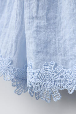 MONO CORTO HALTER BORDADO / Azul - Zara фото 4