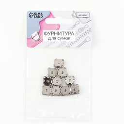 Кнопки магнитные пришивные, d = 10 мм, 10 шт, цвет серебряный - Арт узор фото 3