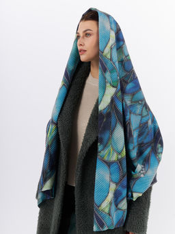 Большой, мягкий, тонкий и очень нежный двусторонний палантин с рисунком - Tantino фото 5