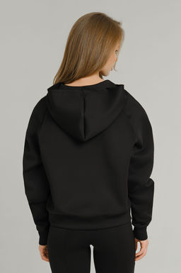 Арт. 1801 Худи женское с капюшоном 42-48 (4 шт) Цвет:черный