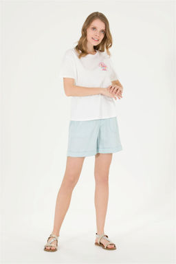 Женская футболка цвета экрю с круглым вырезом Неожиданная скидка в корзине - U.s. polo assn фото 4