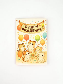 Цена за 10 шт. Открытка «С днём рождения», 12 х 18 см