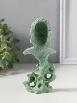 Сувенир полистоун "Будда - молчание золото" зелёный 4,7х6,8х14,5 см