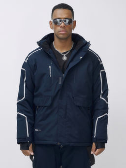 Горнолыжный костюм мужской зимний темно-синего цвета 390TS - Leifensh фото 13