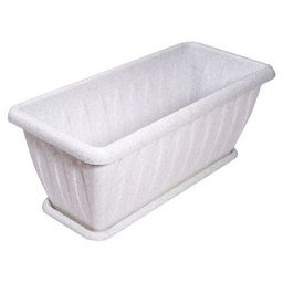 Ящик балконный с поддоном "Фелиция" 40см (мрамор)