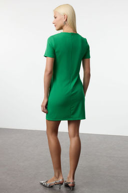 TRENDYOLMILLA Yesil Shift/Duz Kal?p Tas Islemeli Mini Dokuma Elbise TWOAW25EL00268  фото 10