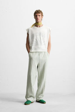 RELAXED FIT JACQUARD TROUSERS - Zara фото 31