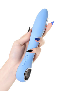 Вибратор с электростимуляцией PHYSICS GALVANI VIBE, силикон, голубой, 21 см - Toyfa фото 7