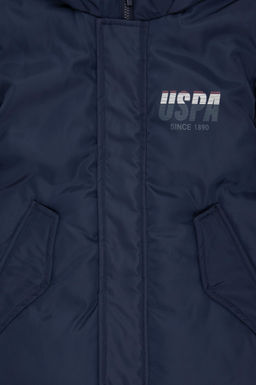 Темно-синее пальто для мальчика Неожиданная скидка в корзине - U.s. polo assn фото 3
