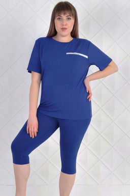 Арт. 5625 Костюм с бриджами 50-58 (5 шт) Цвет:верх-ультрамарин, низ-ультрамарин - Калинка фото 7