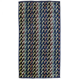 Missoni-3002 Полотенце махровое 50х90см, плотность 375гр/м2, 100% хлопок, велюр, синий, Bolangde (Китай) - Домашняя мода фото 2
