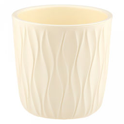 Горшок для цветов пластмассовый "Desert" 2,3л, д15,7см, h15,2см, дренажная вставка, молочный (Россия)