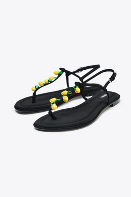 BEADED STRAP SANDALS - Zara фото 3