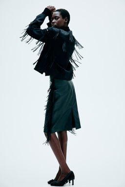 Falda revestida con flecos - H&m фото 4