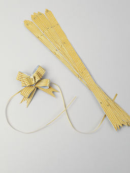 Бант подарочный золото ширина 18 мм 10 штук набор / 24-7 /уп 20/150/ 632238 - Галеонтрейд фото 2