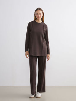 B?y?k Beden Beli Lastikli Geni? Pa?a Kad?n Pantolon