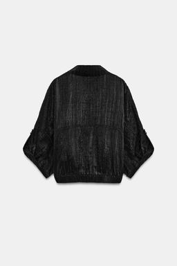 BLUSA SAFARI MANGA REMANGADA / Negro - Zara фото 7