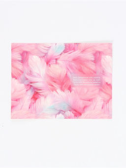 Цена за 5 шт. Открытка Самой нежной, перья, тиснение, софт тач, 12?18 см