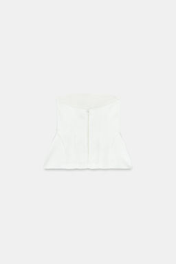 TOP PALABRA DE HONOR PEPLUM / Blanco roto