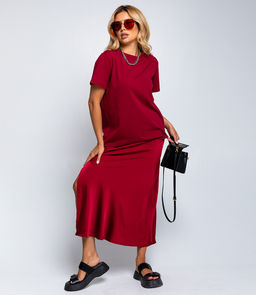 Футболка #1S600, бордо