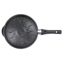 Сковорода с тефлоновым покрытием д28см Гранит, h5,5см, s0,4см, ручка из термостойкого пластика (Россия) - Домашняя мода фото 3